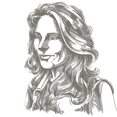 pozitif kadın portresi kroki 