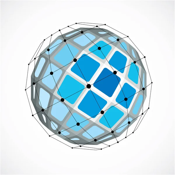 Forma geométrica abstrato 3d globo —  Vetores de Stock