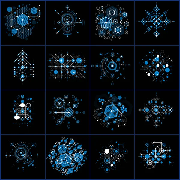 Набор абстрактных геометрических фонов — стоковый вектор