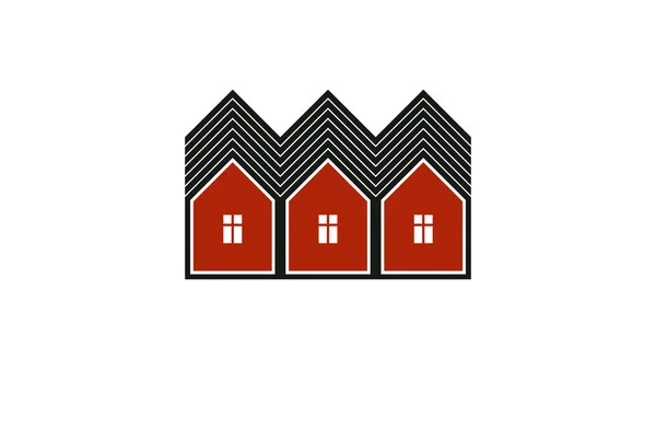 Huizen, huizen logo — Stockvector