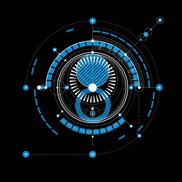 Grafik draft teknik abstrak - Stok Vektor