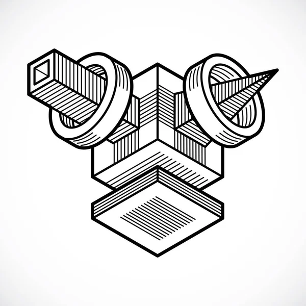 soyut geometrik boyutlu şekli.