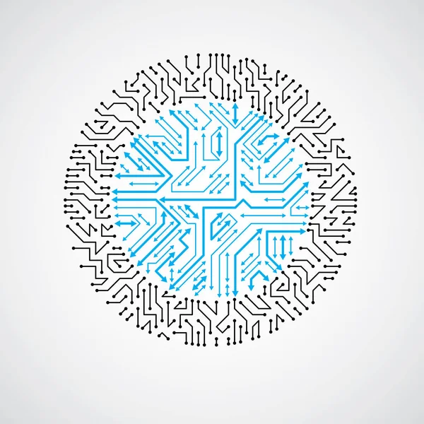 Circuit imprimé cercle — Image vectorielle