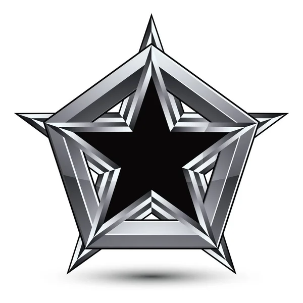 Heraldic insignia with star symbol — Stock Vector