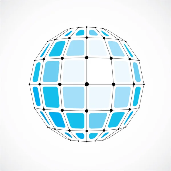 Astratto globo geometrico 3d — Vettoriale Stock