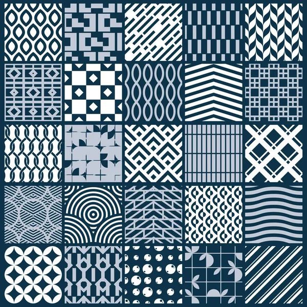 Geometric shapes patterns set — Stock Vector