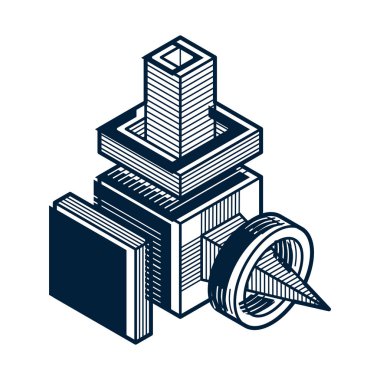 soyut mühendislik geometrik şekil