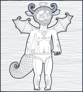 soyut efsane erkek insan karakteri