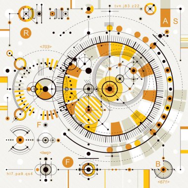 Teknik plan, geometrik arka plan