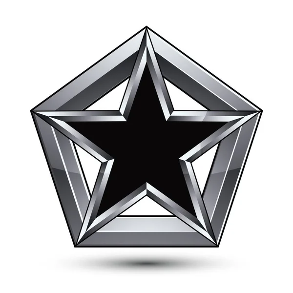 Csillag jellel heraldikai jelvény — Stock Vector