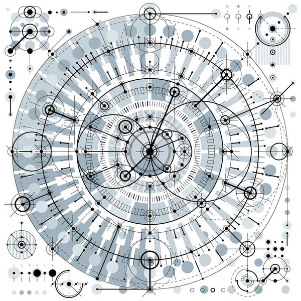 Architecturale blauwdruk, digitale achtergrond — Stockvector