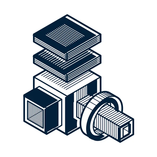 soyut geometrik boyutlu şekli.