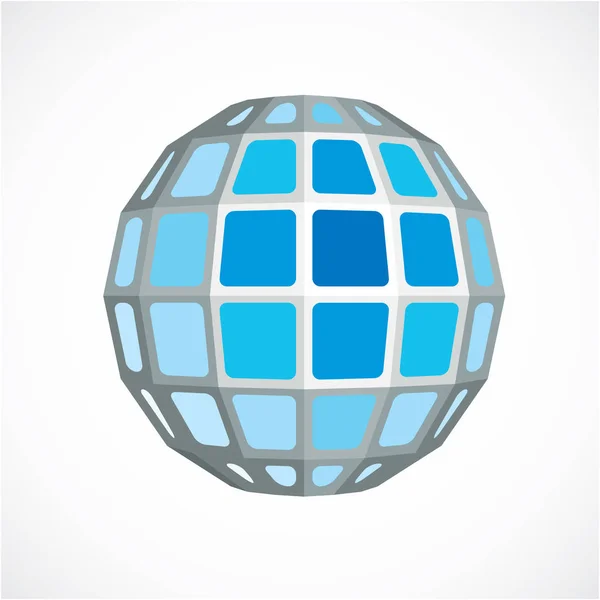 Abstrait 3d forme géométrique globe — Image vectorielle