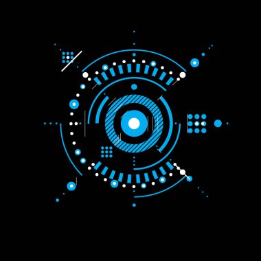 Teknik plan, geometrik arka plan