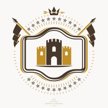Vintage retro hanedan amblemi