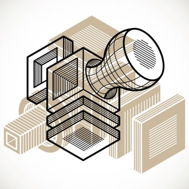 soyut mühendislik geometrik şekil