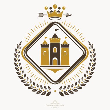 Vintage retro hanedan amblemi
