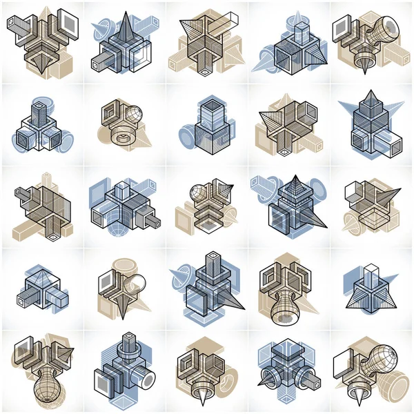 Resumo conjunto de formas geométricas —  Vetores de Stock