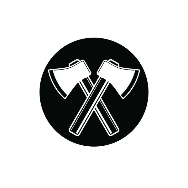 Logotipo manufactory cruzado de dois eixos — Vetor de Stock