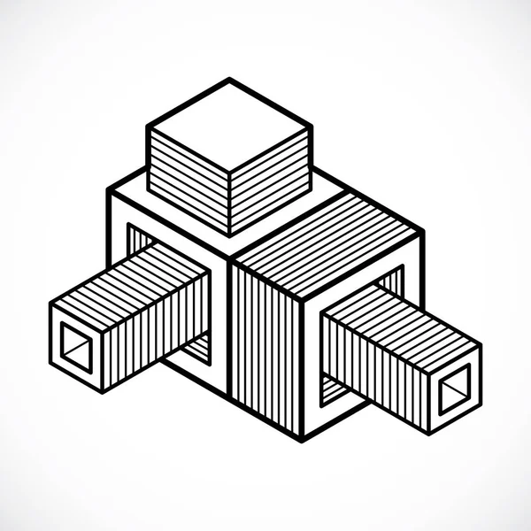 Abstrata engenharia forma geométrica — Vetor de Stock