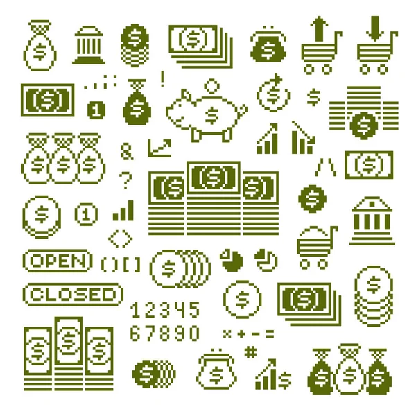 商业和金融图标设置 — 图库矢量图片