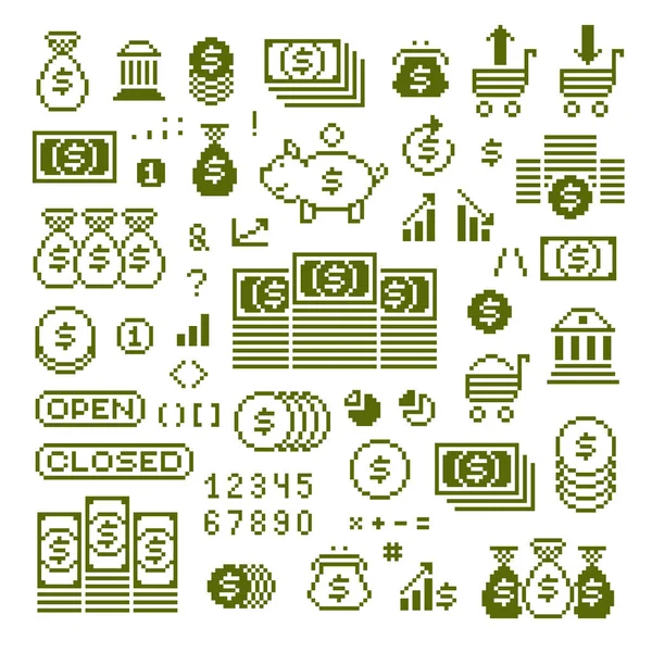 Conjunto de iconos de negocios y finanzas — Vector de stock