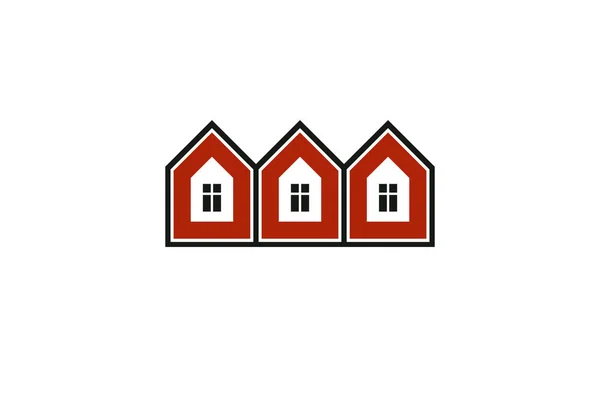 Σπίτια, σπίτια λογότυπο — Διανυσματικό Αρχείο