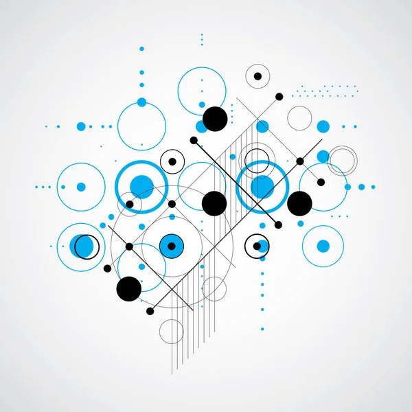Retro resumo engenharia geométrica fundo — Vetor de Stock