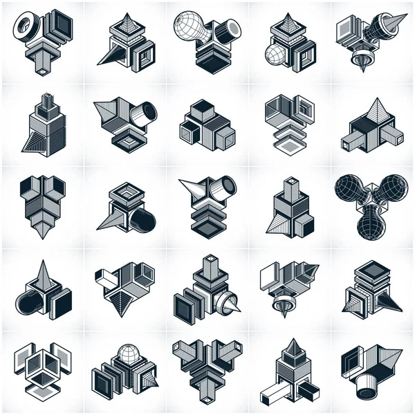 Formes géométriques abstraites ensemble — Image vectorielle
