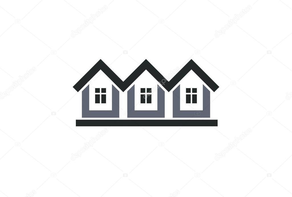 Abstract simple country houses vector illustration, homes