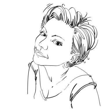 Hassas romantik kadın portresi 