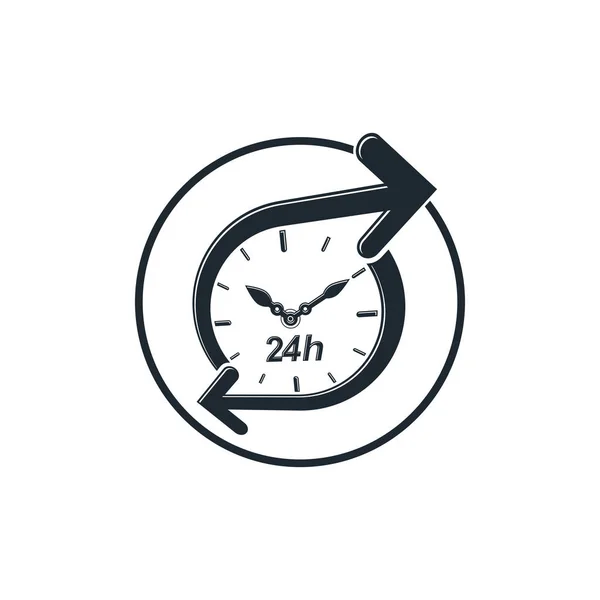 Signo de servicio de 24 horas — Vector de stock