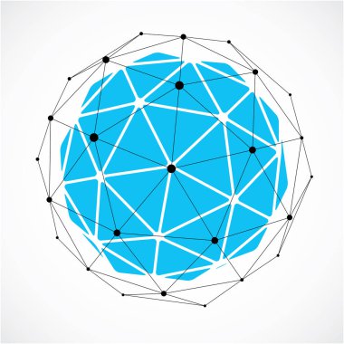 Çizgiler ve noktalar ile soyut yönlü şekil