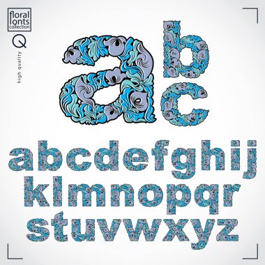 Vektör süslü harfler kümesi