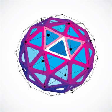 Çizgiler ve noktalar ile soyut yönlü şekil