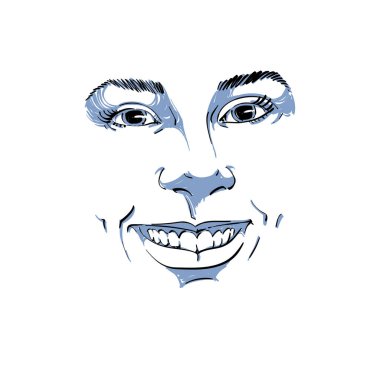 Kadının çizilmiş yüz el