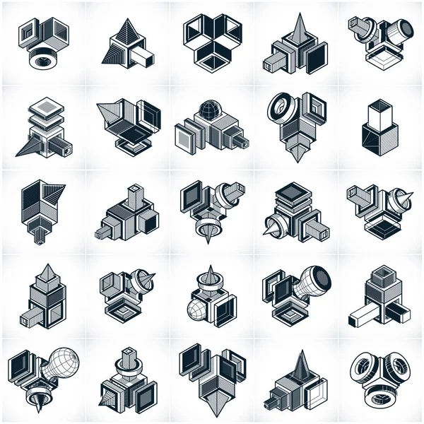 Ensemble de différentes constructions d'ingénierie — Image vectorielle