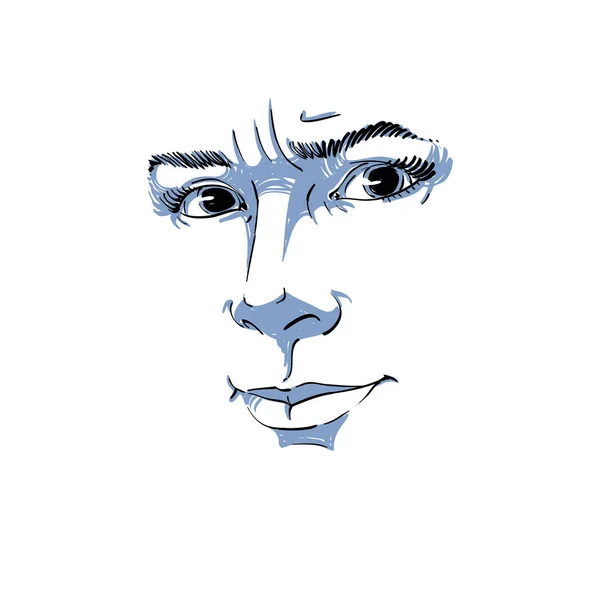 Retrato de mujer dibujada a mano — Vector de stock