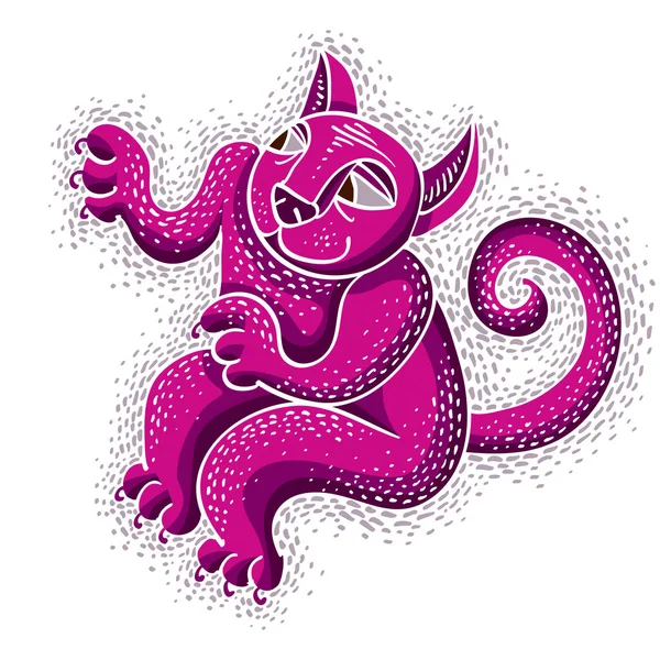 Divertido gato ilustración — Vector de stock