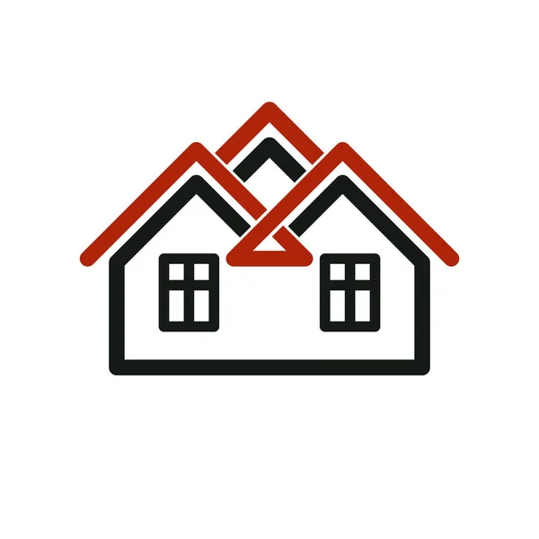 Símbolo de agência elegante de casa — Vetor de Stock