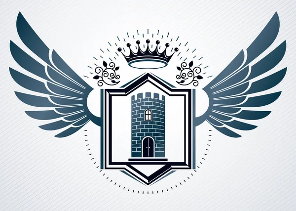 Epocă emblemă heraldică — Vector de stoc