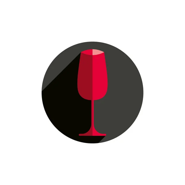 Copa de vino elegante decorativa — Vector de stock