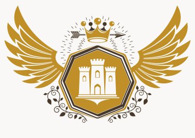 Vintage dekoratif hanedan amblemi