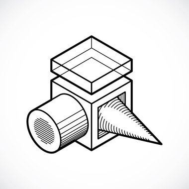 Soyut şekli çokgen şeklin mühendislik