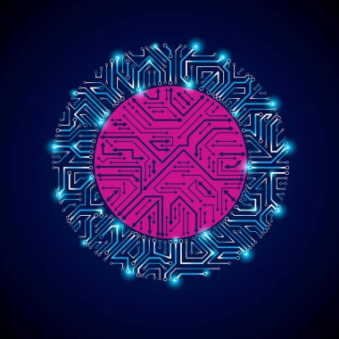 tek renkli daire soyut teknoloji