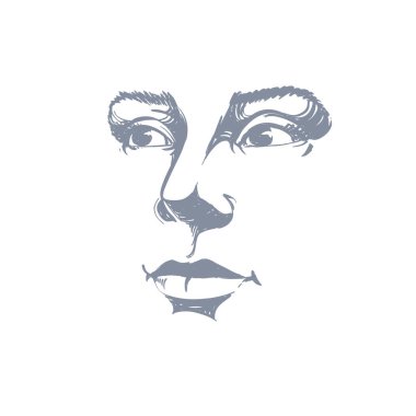 Kadının çizilmiş yüz el