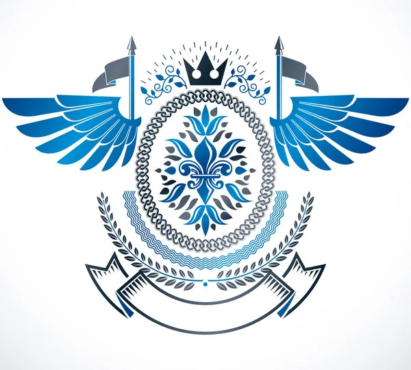 Vintage heraldiska emblem — Stock vektor