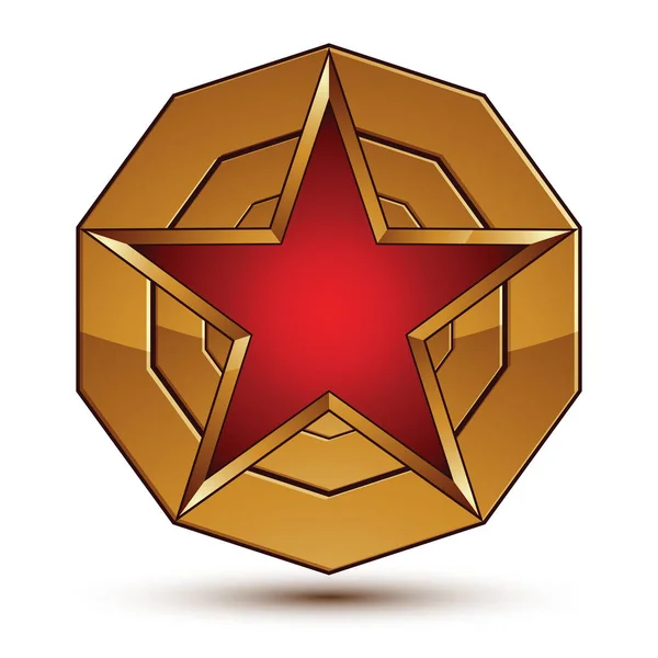 Symbol des fünfzackigen Sterns — Stockvektor