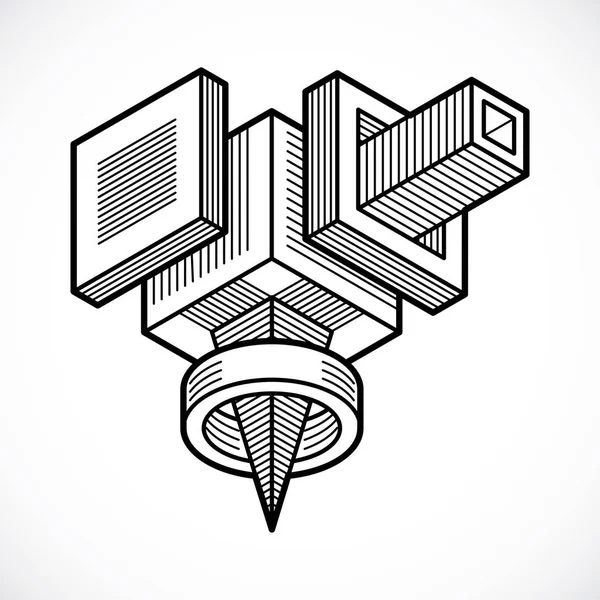 Ingeniería construcción tridimensional — Archivo Imágenes Vectoriales