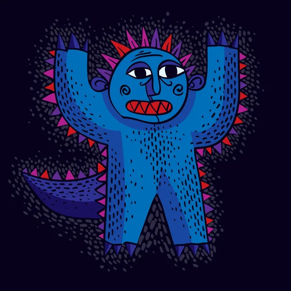 Monster karakter ikonra — Stock Vector